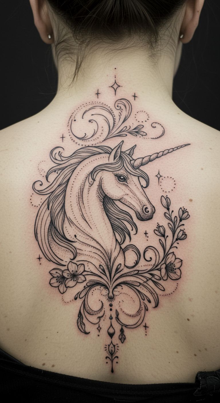 28 Unicorn Tattoo Ideas: From Fine Line Magic to Rainbow Dreams