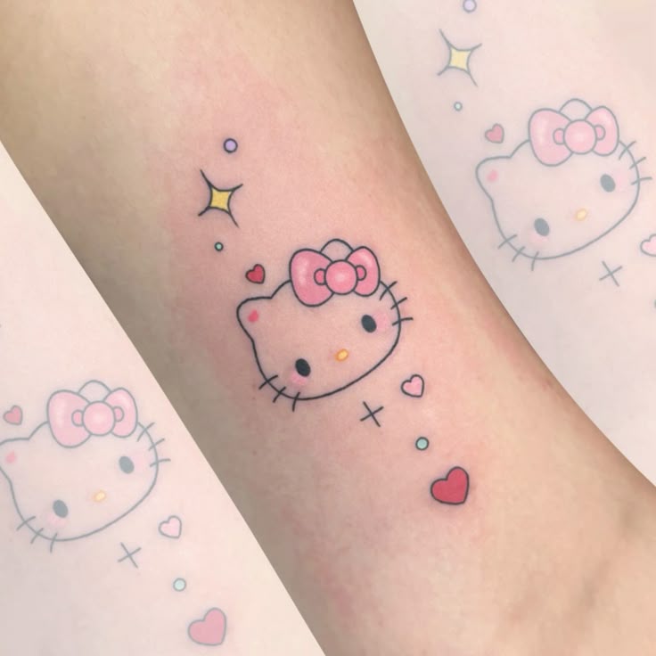 Hello Kitty Tattoo 29 Ideas for Women, Men & Couples Sleeve, Fine Line, Y2K, Cien Pies & More