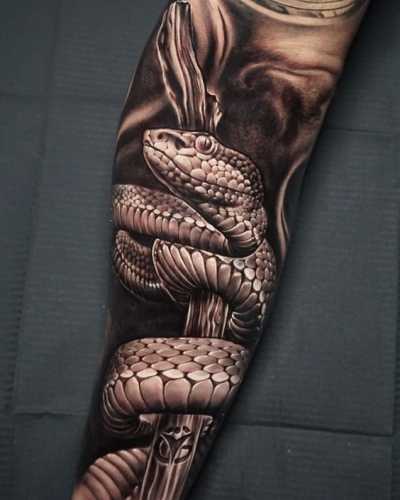 29 Snake Tattoo Design for Men Ideas