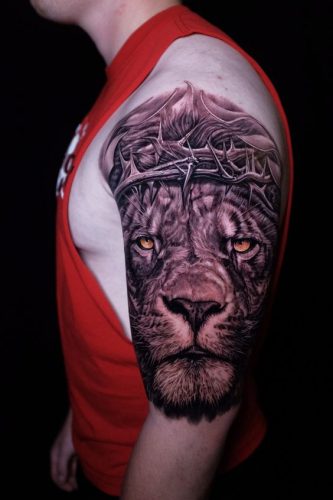Regal and Majestic: 22 Lion Tattoo with Crown Ideas