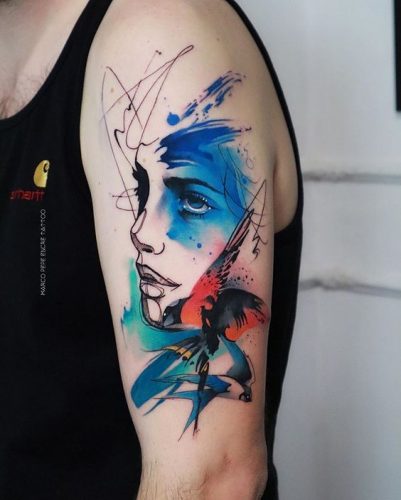 17 Watercolor Tattoo Sleeve Inspiration
