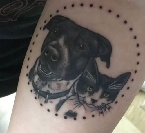 22 Cat and Dog Tattoo Ideas
