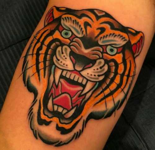 23 Traditional Tiger Tattoo Ideas