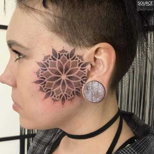 19 Side Face Tattoo Ideas for Women