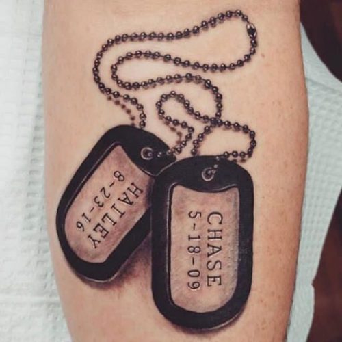 19 Dog Tag Tattoo Ideas
