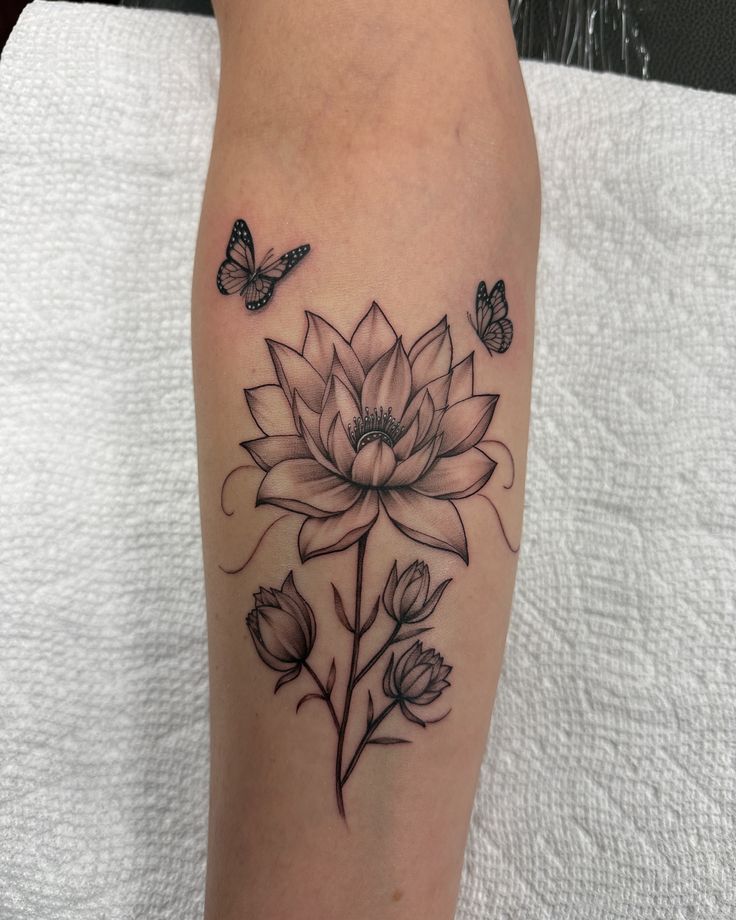 30 Creative Water Lily Tattoos for : Tattoos with Special Meanings