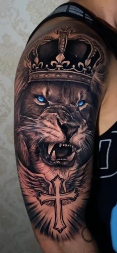 Regal and Majestic: 22 Lion Tattoo with Crown Ideas