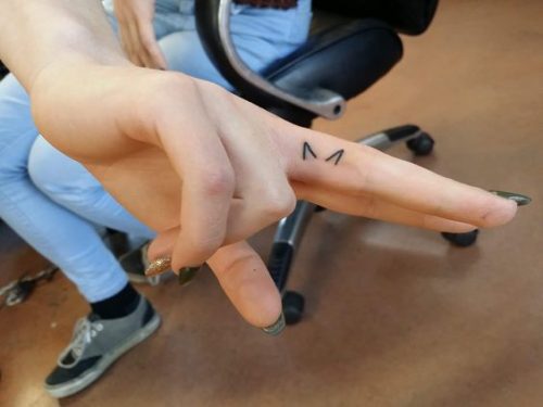 27 Cat Tattoo Ideas for the Finger