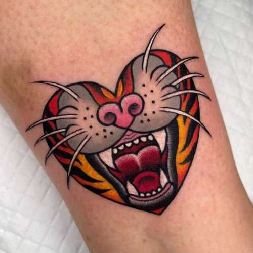 22 Old School Tiger Tattoo Ideas