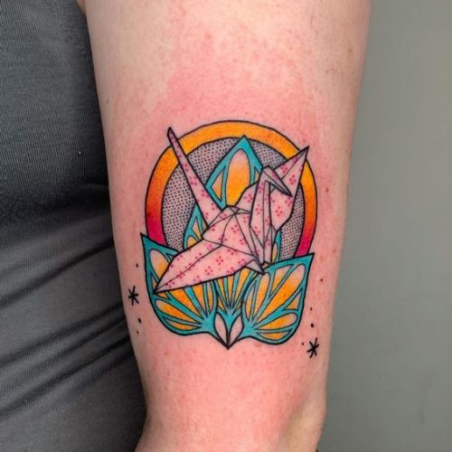Explore the Art of Paper Folding with 18 Unique Origami Tattoo Ideas for – Creative and Colorful