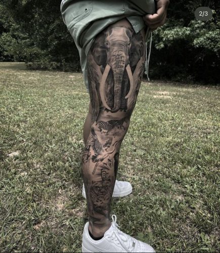22 Elephant Leg Tattoos Ideas