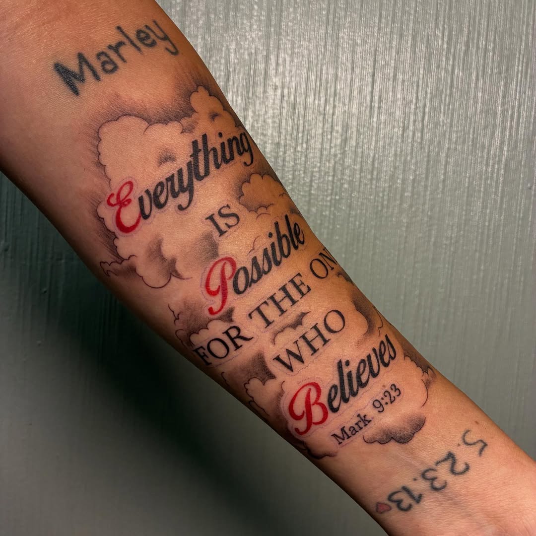 25 Bible Verse Tattoo Ideas for Men and Women Forearm, Chest, Ribs, Spine, Thigh, Sleeve