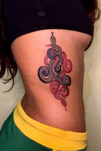21 Mesmerizing Snake Tattoos on Stomach Ideas