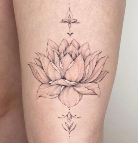 Under Knee Tattoos for Women 17 ideas