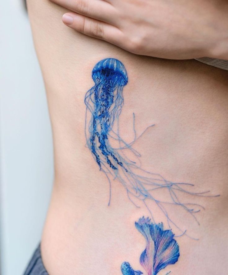 30 Jellyfish Tattoo Designs with Meaning and Style Flowing