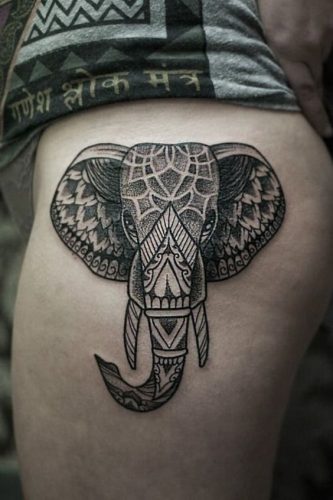 20 Elephant Tattoos on the Hip Ideas