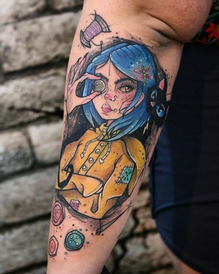 30 Coraline Tattoo Ideas: From Button-Eyed Whimsy to Dark Fairytale Ink