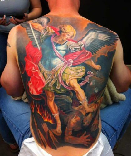 Discover the Divine Valor: 15 Inspirational St. Michael the Archangel Tattoo Designs for