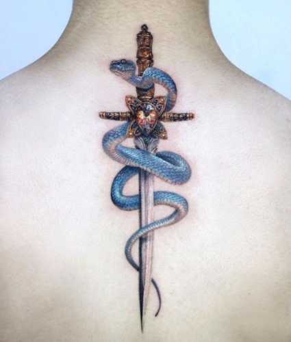 25 Ideas Embracing Color in Snake Tattoo Designs