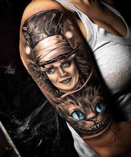 Immerse in the Magic: 15 Alice in Wonderland Tattoo Sleeves for