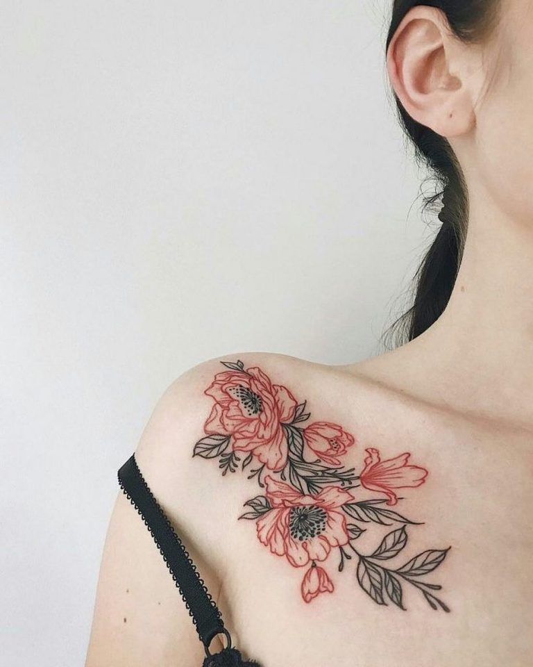 27 Collarbone Tattoo Ideas With Minimalist, Floral, Color, and Fine Line Designs