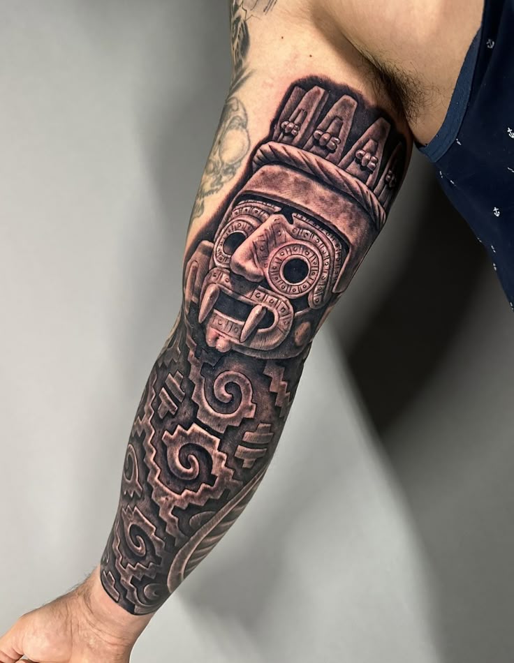 Aztec Tattoo 25 Ideas : Mexican Art Traditional Designs For Men and Women