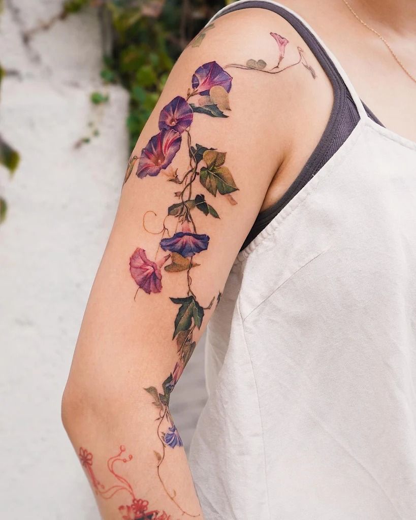 29 Morning Glory Tattoo Ideas: Elegant Vines, Quiet Symbolism, and Wearable Color