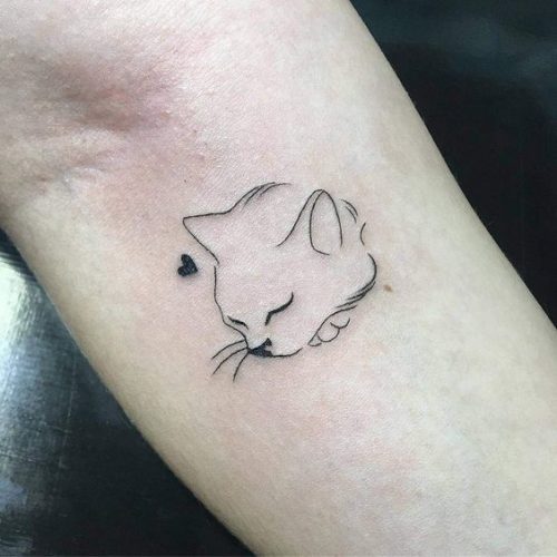 25 Simple Cat Tattoo Ideas