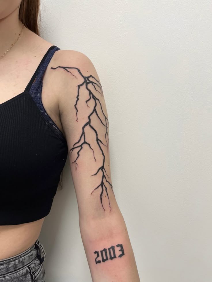 28 Lightning Tattoo Ideas for Men and Women: Arm, Shoulder, Chest, Hand, and Leg Designs