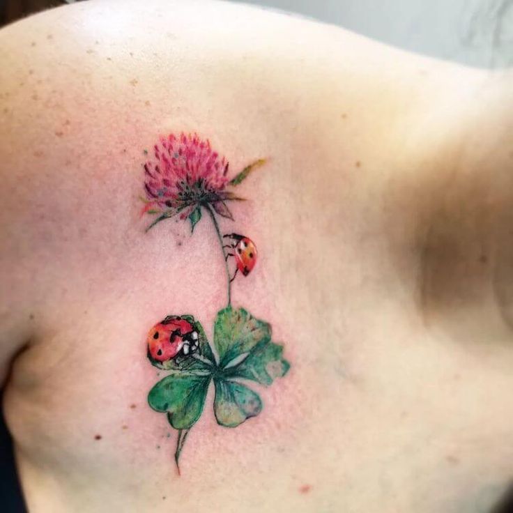 29 Ladybug Tattoo Ideas with Stencil Designs, Fine Line, Traditional Style, Gothic, Floral