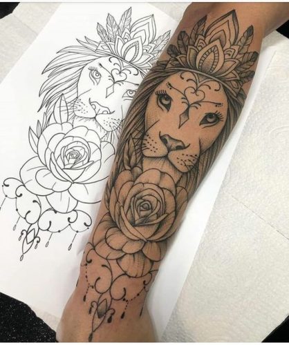 Keep it Simple: 27 Elegant Lion Tattoo Designs