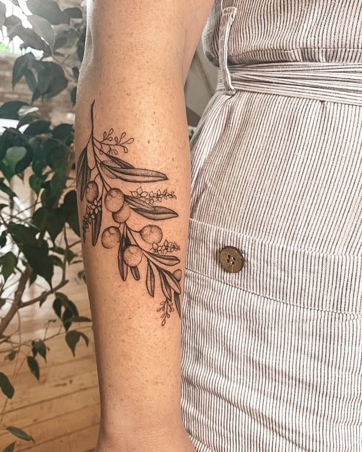 26 Olive Branch Tattoo Ideas : Fine Line, Arm Wrap, Minimal, American Traditional Designs