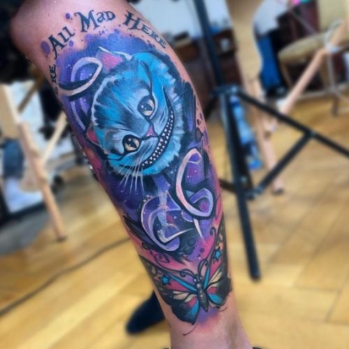 15 Cheshire Cat Tattoo Ideas for Whimsical Souls