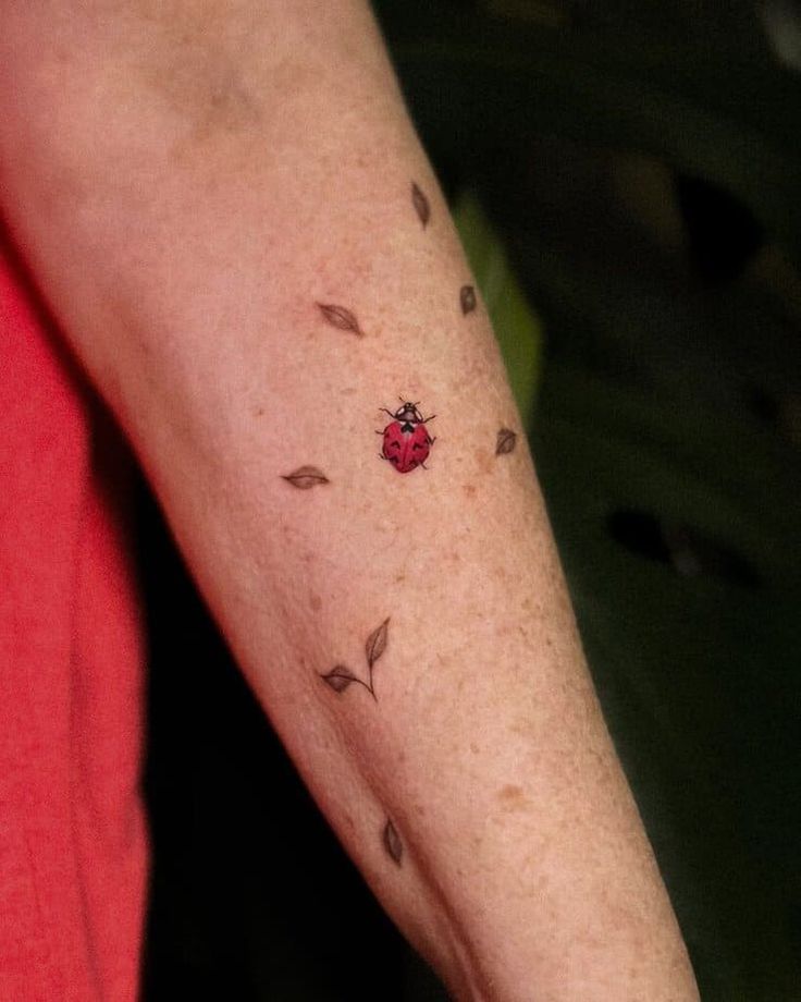29 Ladybug Tattoo Ideas with Stencil Designs, Fine Line, Traditional Style, Gothic, Floral