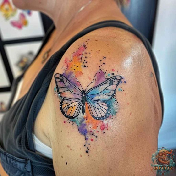 Explore 25 Unique Watercolor Butterfly Tattoo Ideas for : Stunning Designs for Women – Arm, Back, and Hand Styles