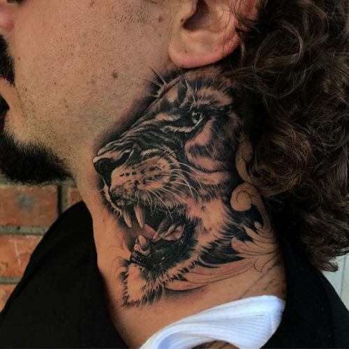 Neck Lion Tattoo: 17 Subtle and Striking Designs