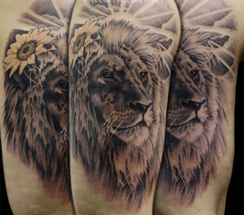 Lion Tattoo Sleeve: 18 Captivating Full Arm Designs