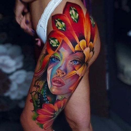22 Colorful Tattoo Ideas for Women