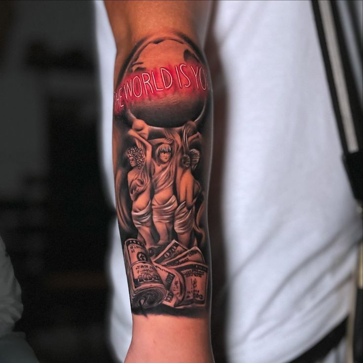 25 The World Is Yours Tattoo Ideas : Scarface Designs, Forearm, Leg & Women Tattoos