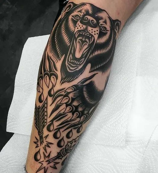 30 Bear Tattoo Ideas : Grizzly, Polar, Teddy & Realistic Bear Tattoos for Men and Women