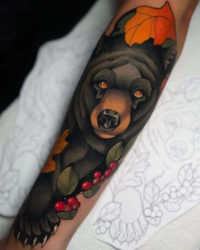 Explore 20 Unique Bear Tattoo Designs: From Whimsical and Colorful to Minimalist and Traditional