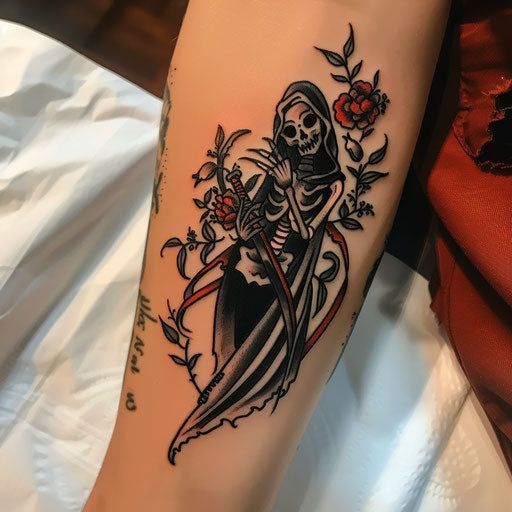 Discover 20 Grim Reaper Tattoo Ideas for Men & Women: Realistic, Traditional, Cute, and Neo-Traditional Designs