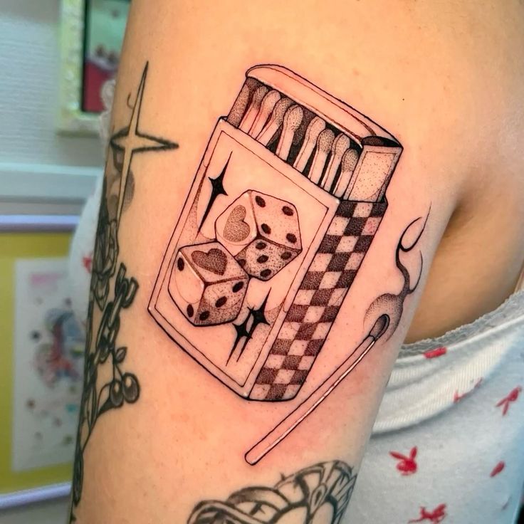 25 Dice Tattoo Ideas with Cool Flash Designs, Stencil Outlines & Men s Placement