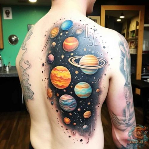 Explore 23 Stunning Solar System Tattoo Ideas for : Celestial Body Art for Men and Women