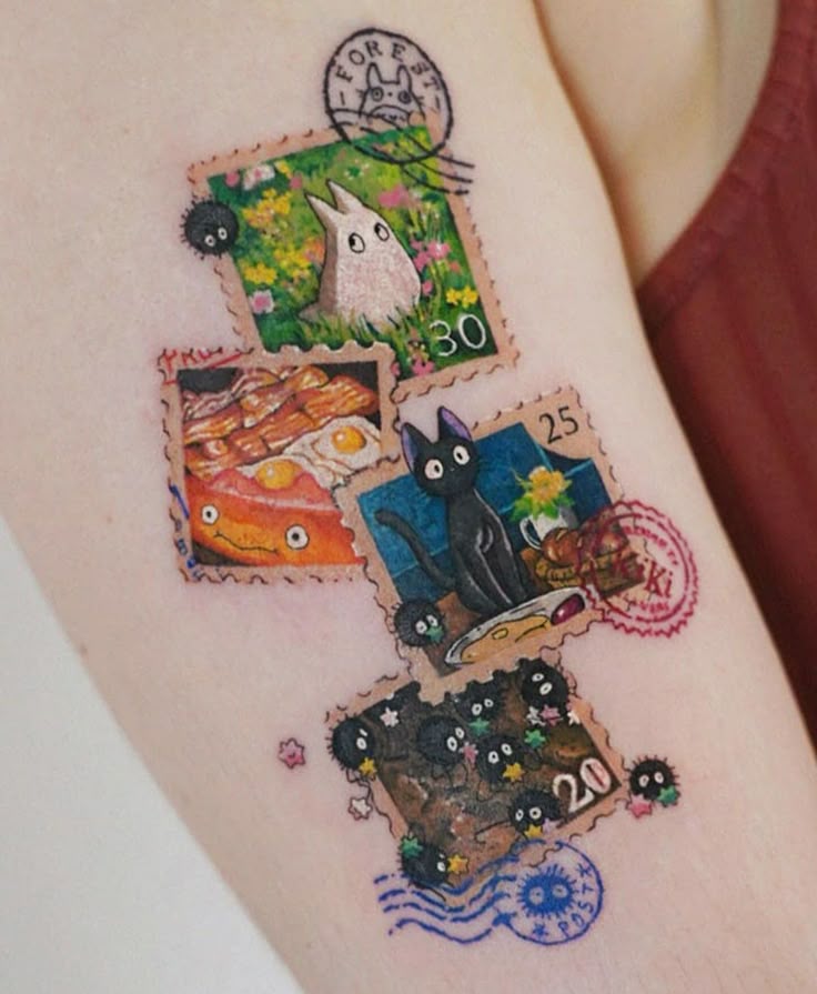 25 Studio Ghibli Tattoo Ideas Minimalist Totoro, Spirited Away Sleeve, Howl s Moving Castle Designs