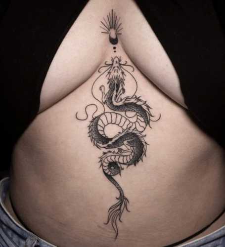 21 Mesmerizing Snake Tattoos on Stomach Ideas