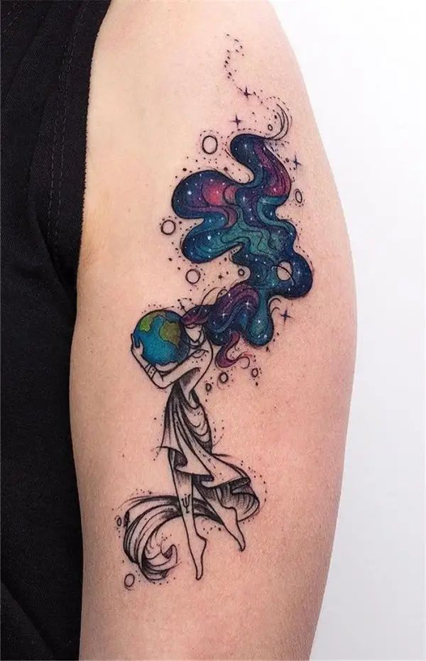 27 Space Tattoo Ideas for Women and Men Galaxy Sleeve Designs, Minimalist Forearm Art