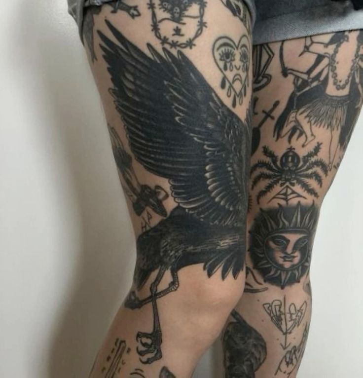 Dark Feminine Tattoos : Bold & Aesthetic Ideas for Women Thigh, Forearm, Leg Sleeve, Back, Ribs & More
