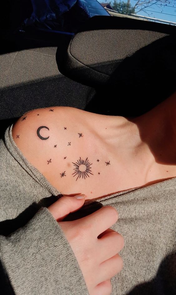 Explore 23 Unique Sun and Moon Tattoo Ideas for : Simple, Minimalist & Matching Designs for All