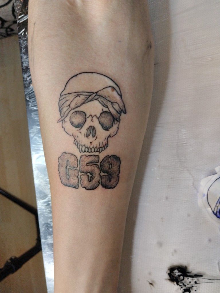 25 G59 Tattoos : Skull, Skeleton Hand, Barbed Wire, Ruby, $B, Lyrics, Stencil Tattoo Ideas